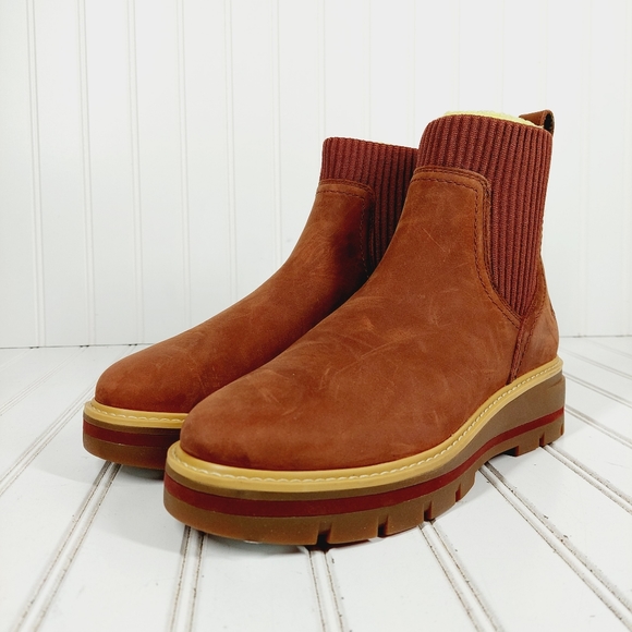 New Timberland Ortholite Leather  Burgundy Ankle Boots C613 - Picture 2 of 11